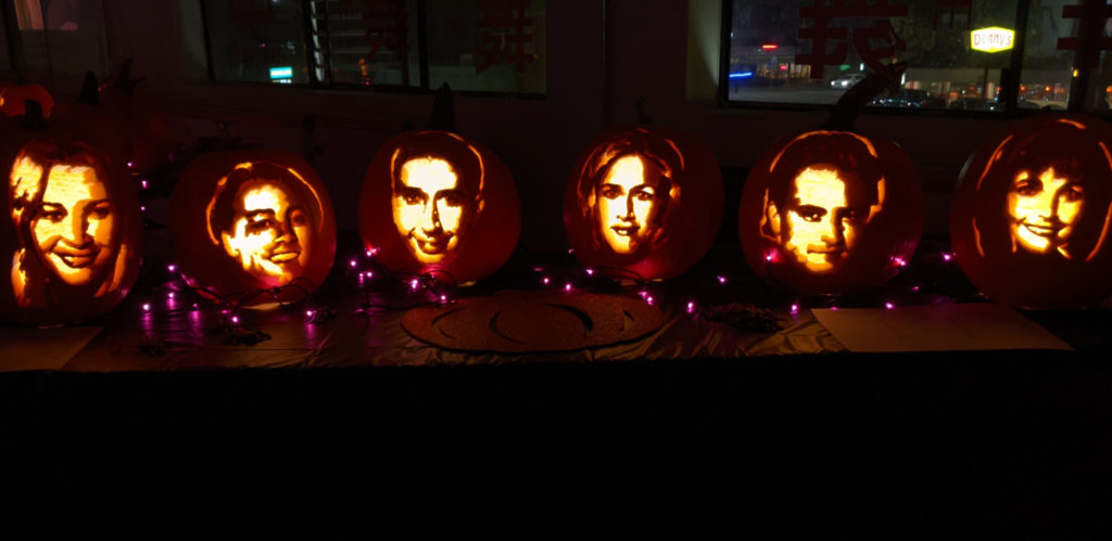 Friends TV Show pumpkin carvings