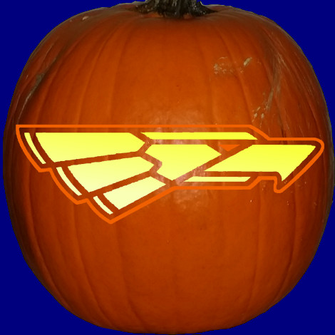 Alpha Secondary Eagles pumpkin carving stencil pattern preview