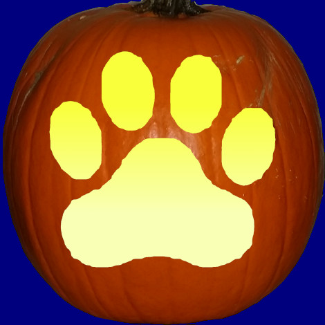 Aubrey Elementary Bulldogs pumpkin carving stencil pattern preview