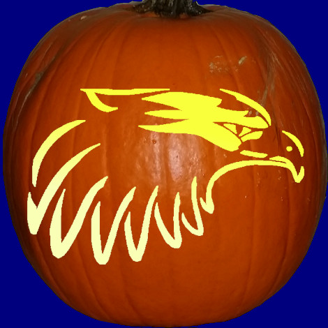 Brantford Elementary Eagles pumpkin carving stencil pattern preview