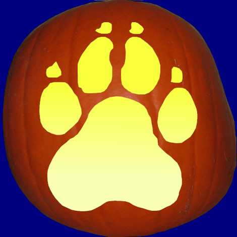 Cameron Elementary Cubs pumpkin carving stencil pattern preview