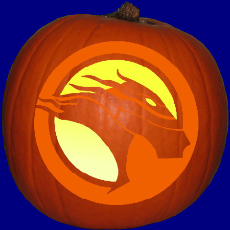 Cariboo Hill Secondary Chargers pumpkin carving stencil pattern preview