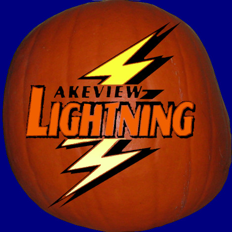 Lakeview Elementary Lightning pumpkin carving stencil pattern preview