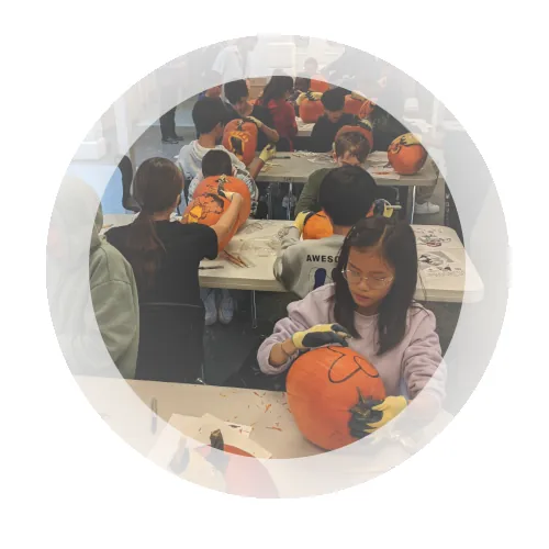 University Highlands students carving